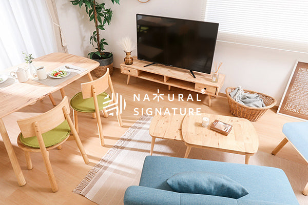 NATURAL SIGNATURE 木製　ダイニングテーブル　作業台　デスク Natural Signature - ナチュラルシグネチャー — Fujiboeki official store