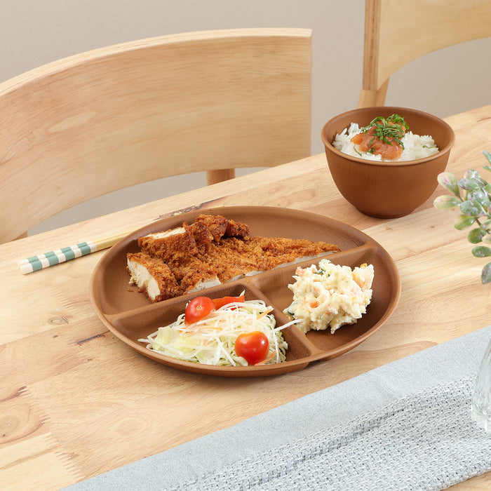 【Fujiboeki - 不二貿易】 撥水合成漆器 電子レンジOK 食洗器対応 水や油を弾く 割れにくい プレート/ボウル/スープマグ/仕切り付きプレート