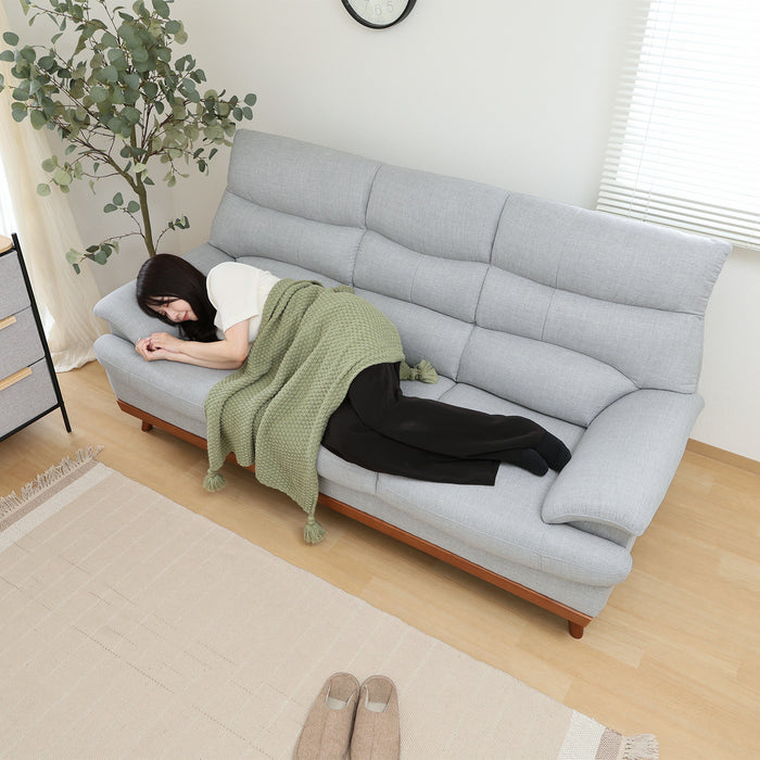 ファブリックソファ3P 腰らく