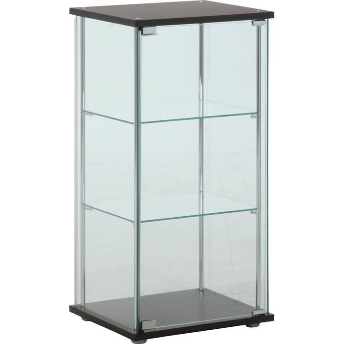 【GLASS COLLECTION CASE - ガラコレ】 ガラスコレクションケース3段 フィギュアケース 強化ガラス 幅42.5cm×高86cm ブラウン