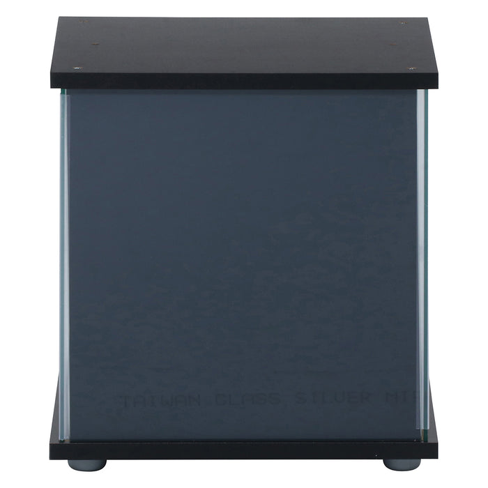 【GLASS COLLECTION CASE - ガラコレ】 ガラスコレクションボックス BK コレクションケース フィギュア コンパクト 2段 強化ガラス 背面ミラー 幅42.5cm×高45cm ブラック