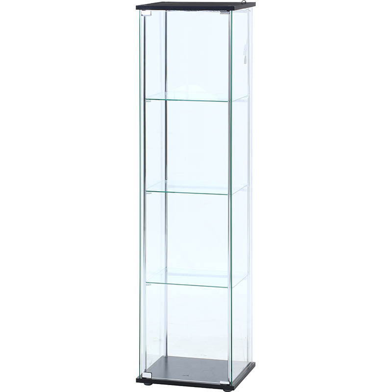 【送料無料】コレクションケース 　フィギュアケース 　4段 　全面ガラス ガラスコレクションケース 4段 LED 照明 ライト フィギュアケース 強化